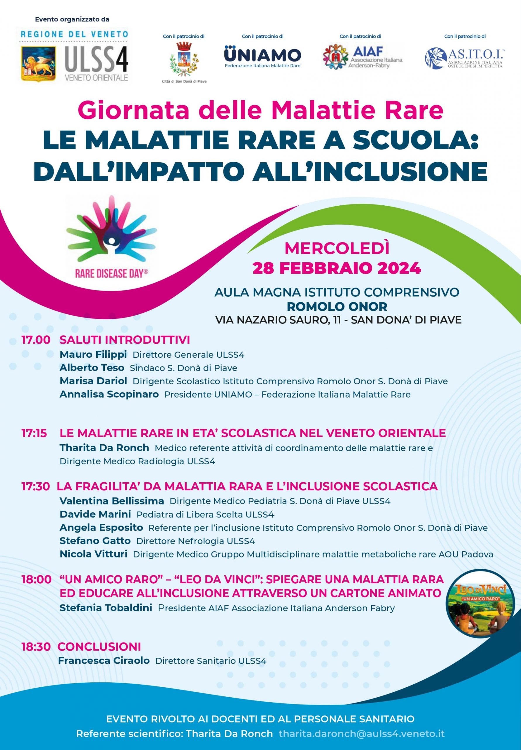 LE MALATTIE RARE A SCUOLA DALL’IMPATTO ALL’INCLUSIONE Rare Disease