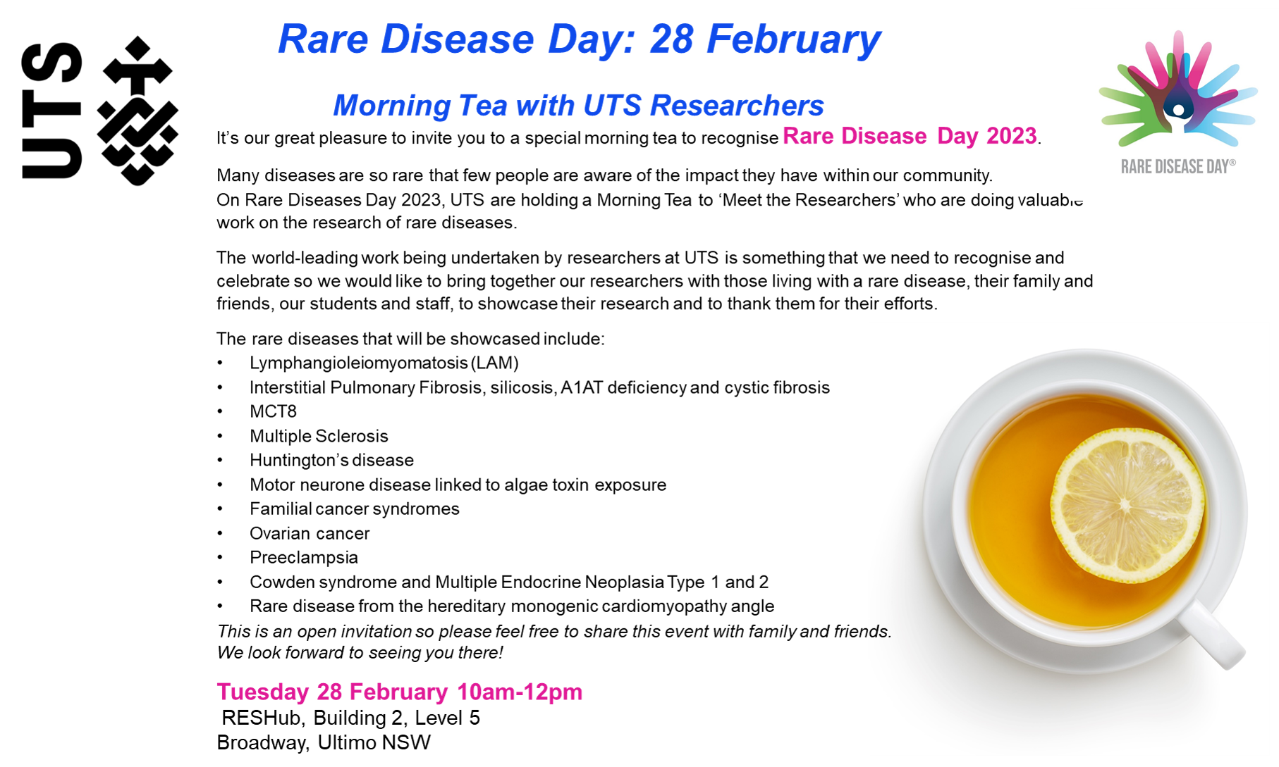 University of Technology Sydney Rare Disease Day 2025